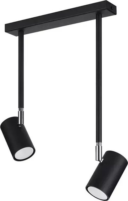 Lampa sufitowa Lumes Czarny punktowy plafon z ruchomymi kloszami - S751-Fida