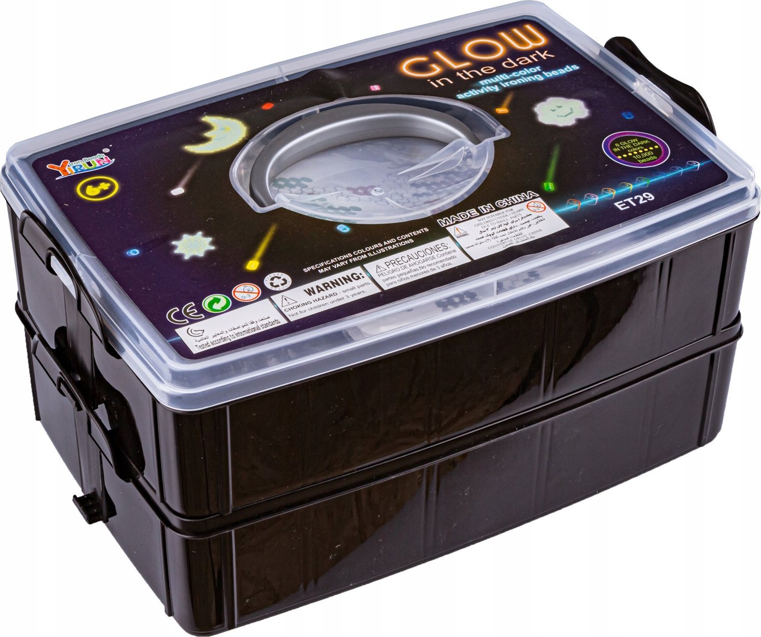 Prasowanka, Koraliki Do Prasowania, Zestaw 10000 Elementów ŚWIECĄCE W CIEMNOŚCI Szablony