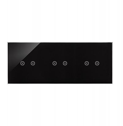 Kontakt-Simon Panel dotykowy S54 Touch, 3 moduły, 2 pola dotykowe poziome + 2 pola dotykowe poziome + 2 pola dotykowe poziome, stygnięta lawa