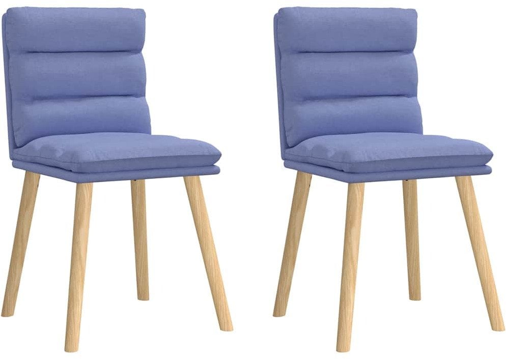 vidaXL Krzesła do jadalni 2 szt. Jeans Niebieski Tkanina