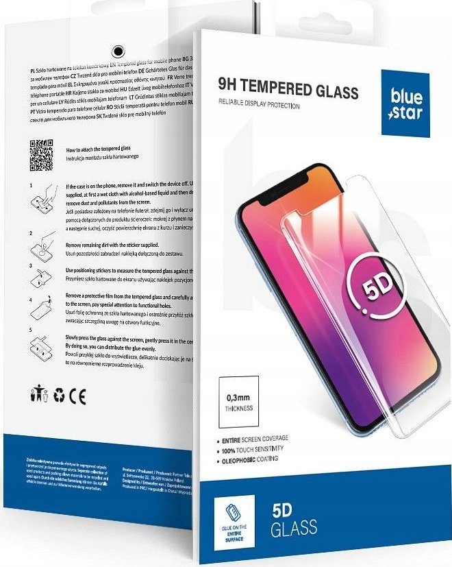Blue Star Szkło hartowane Blue Star 5D - do Samsung A05s (full glue/case friendly) - czarny