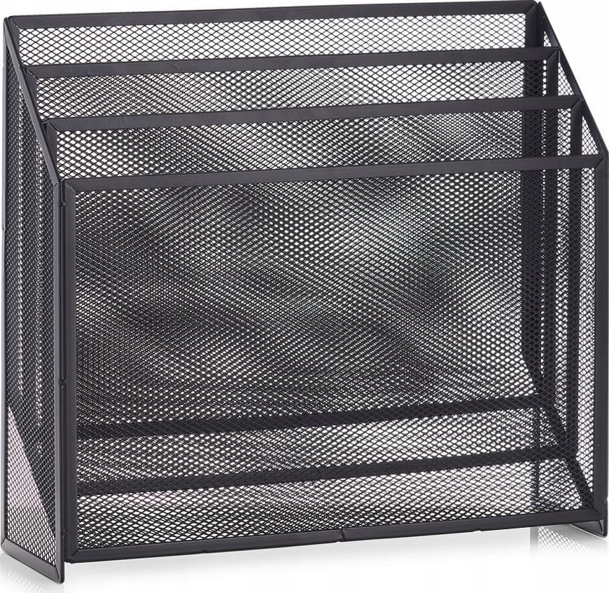 Zeller Gazetnik stalowy na czasopisma, pojemnik na gazety, kosz na gazety, stojak na czasopisma, pojemnik na pisma, organizer na prasę, ZELLER