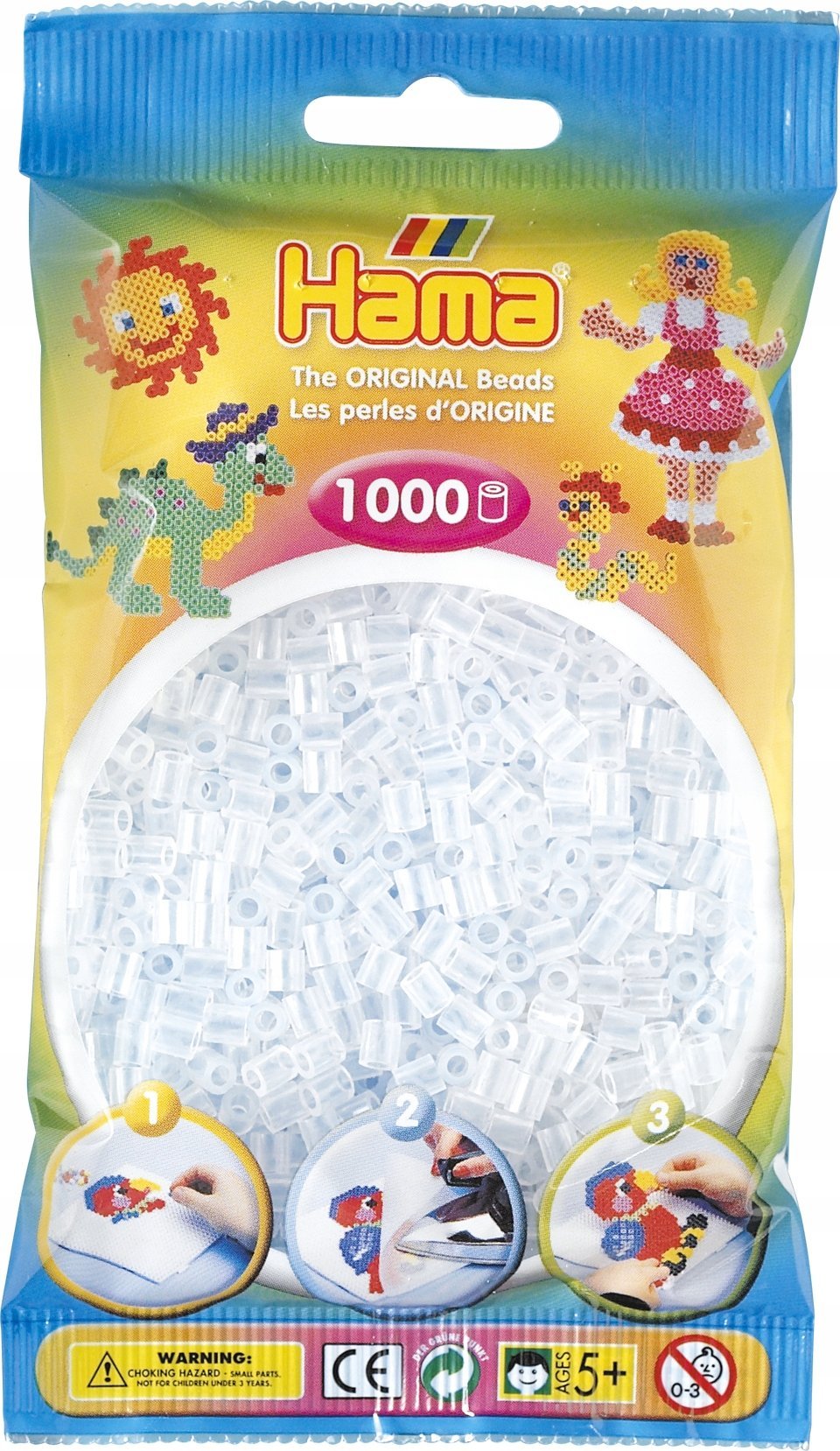 Hama Beads Hama midi perler 1000stk klar