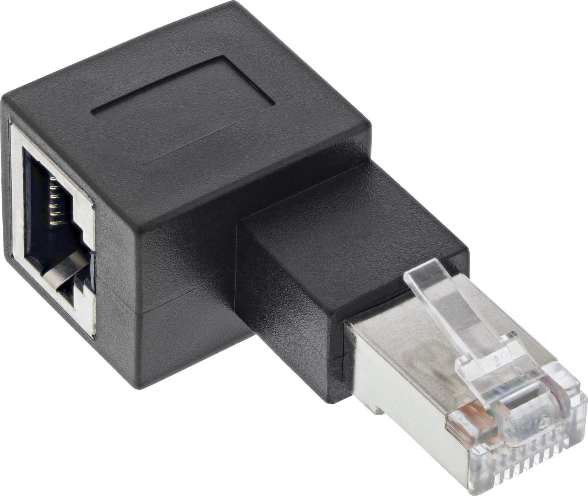 Eaton INLINE Patchkabel Adapter Cat.6A RJ45 Stecker Buchse 90 Grad nach links gewinkelt