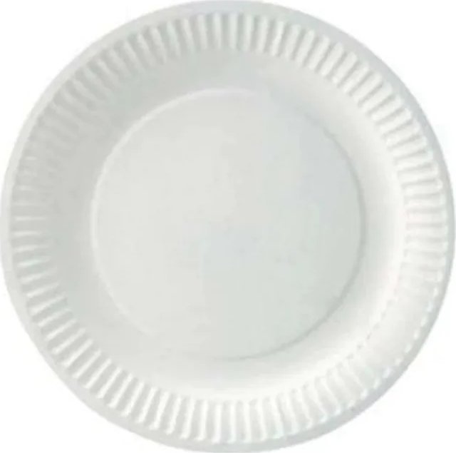 Paptallerken Catersource Ø18 cm FSC-mærket bionedbrydelig Hvid,100 stk/pk