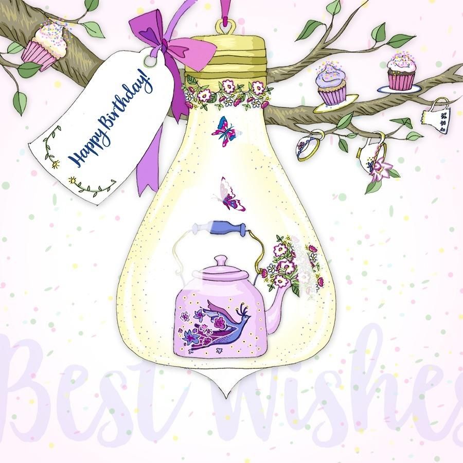 Clear Creation Karnet Swarovski kwadrat CL2810 Urodziny czajnik