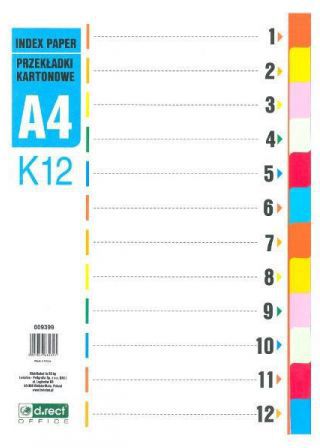 D.Rect Przekładki kartonowe 1-12 K12
