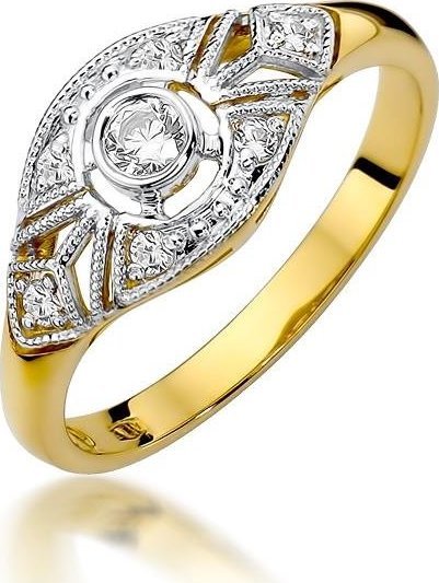 Best Diamonds złoty pierścionek z brylantem 0.19ct 11