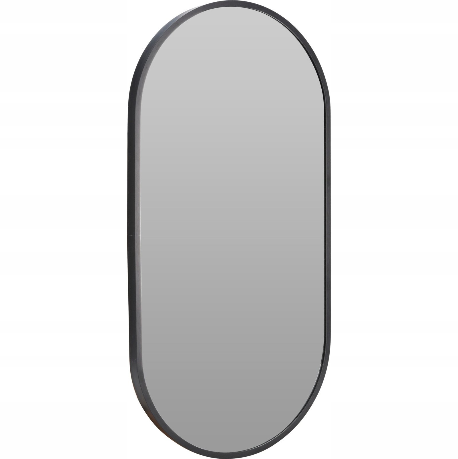 Lustro wiszące ścienne owalne z czarną ramą klasyczne 30x60cm