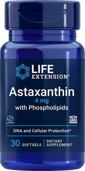 Life Extension Life Extension - Astaksantyna z Fosfolipidami, 4 mg, 30 kapsułek miękkich