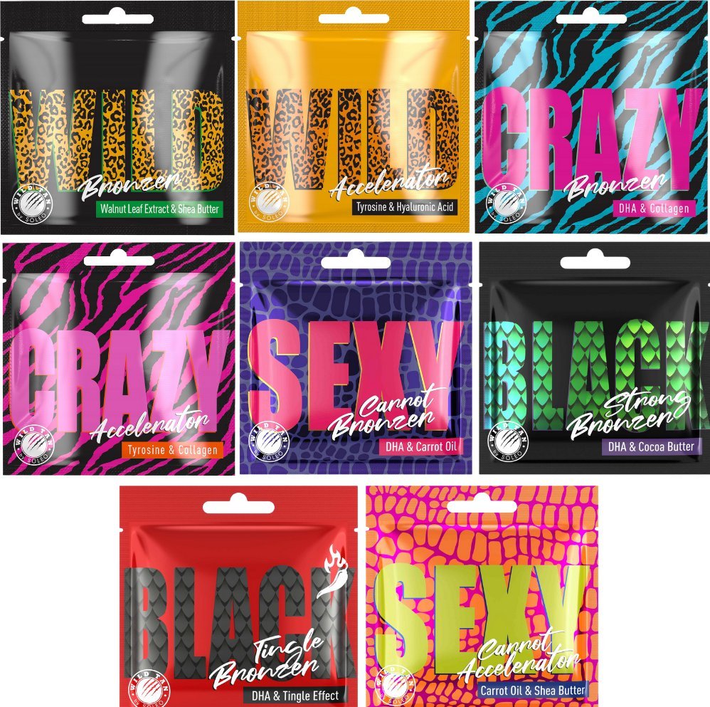 Soleo Wild Tan Pakiet Saszetek Do Opalania x32szt