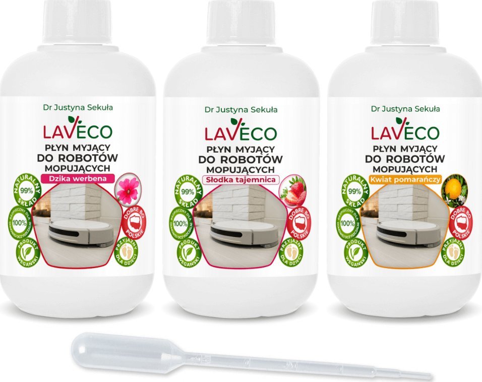 3 x Płyn myjący do robotów mopujących - LAVECO v3
