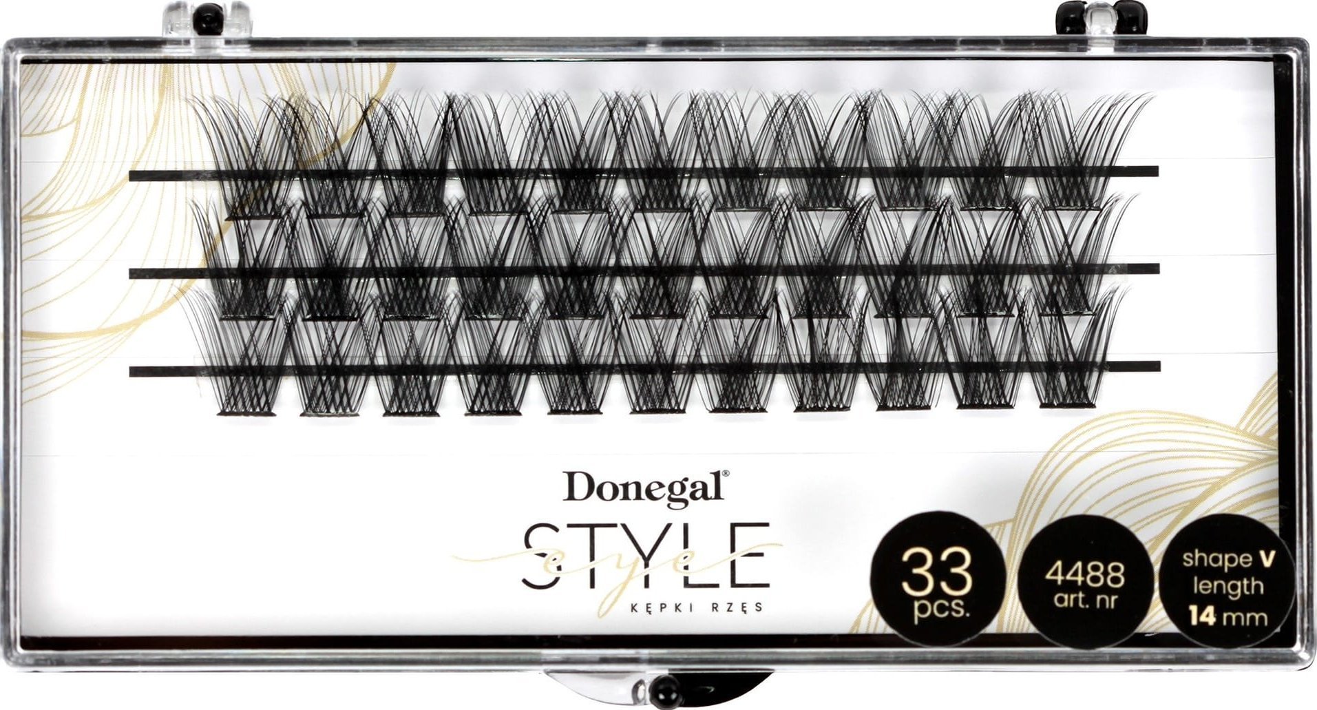 Donegal Kępki rzęs V-eye Style 14 mm