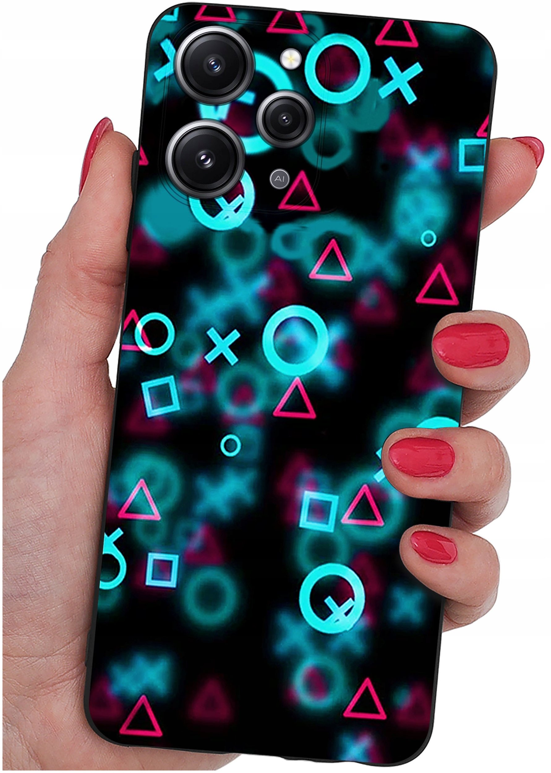 Etui do Xiaomi Redmi 12 4G WZORY |SILIKONOWE MATT CASE + SZKŁO 9H