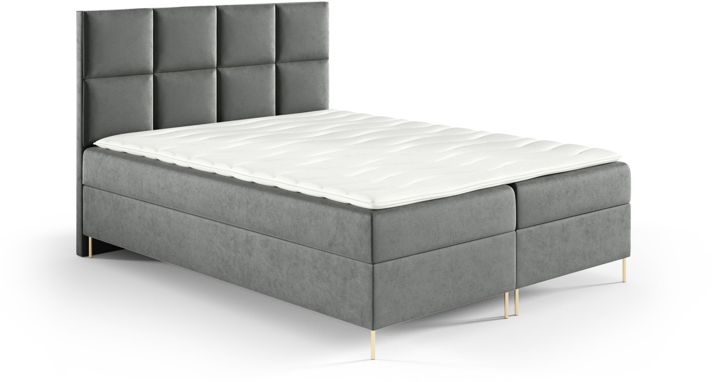 Łóżko kontynentalne Gobi Box 200x200 z nogami riviera 91