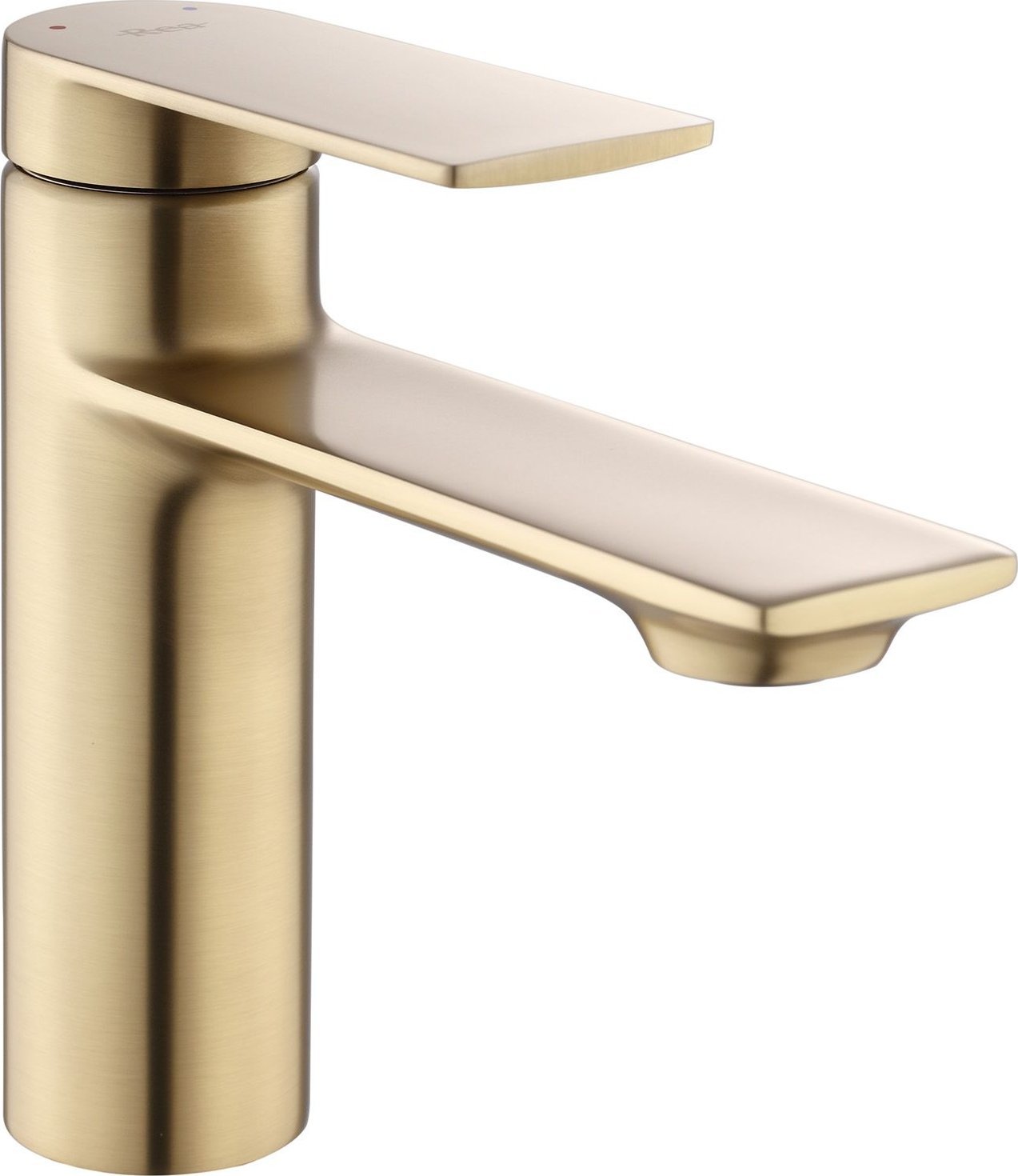 Bateria Umywalkowa REA STORM Złota Szczotkowana Niska