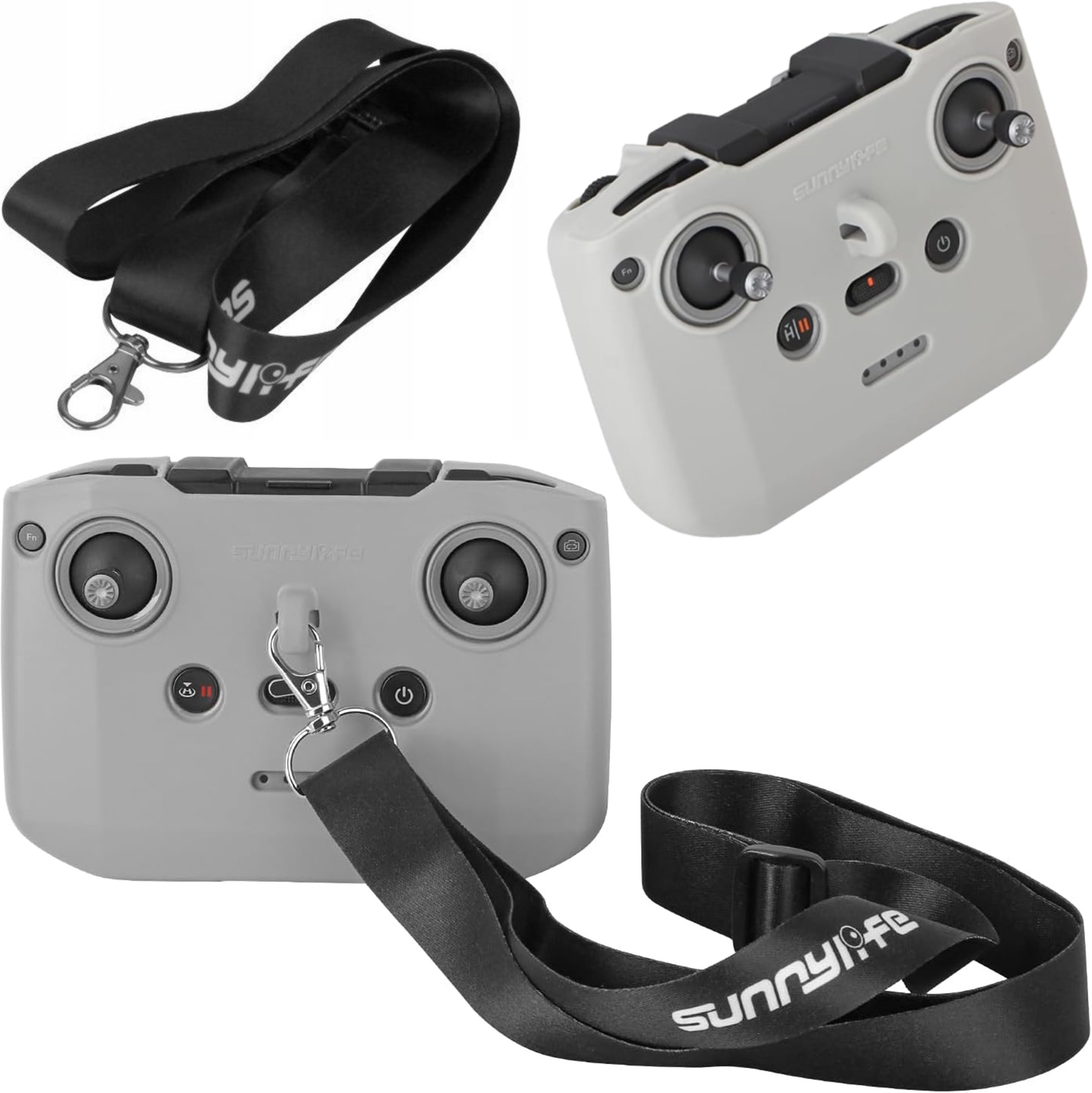 OSŁONA OCHRONA UCHWYT ETUI PASEK SMYSZ NA PILOT KONTROLER DO DJI RC-N3 RC-N2 RC-N1 - DJI MINI 2 3 AVATA NEO - GRAY