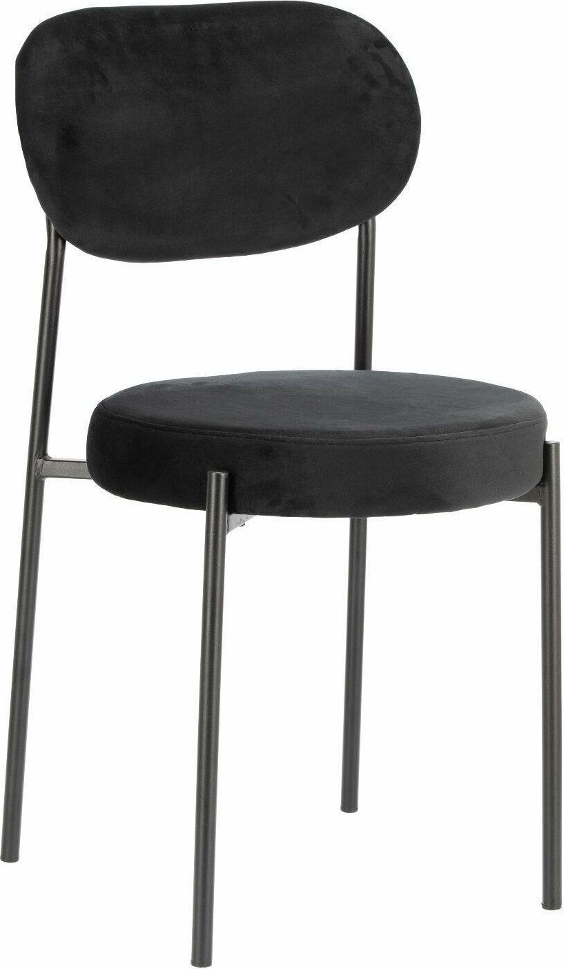 Intesi Krzesło Camile Velvet czarne uniwersalny