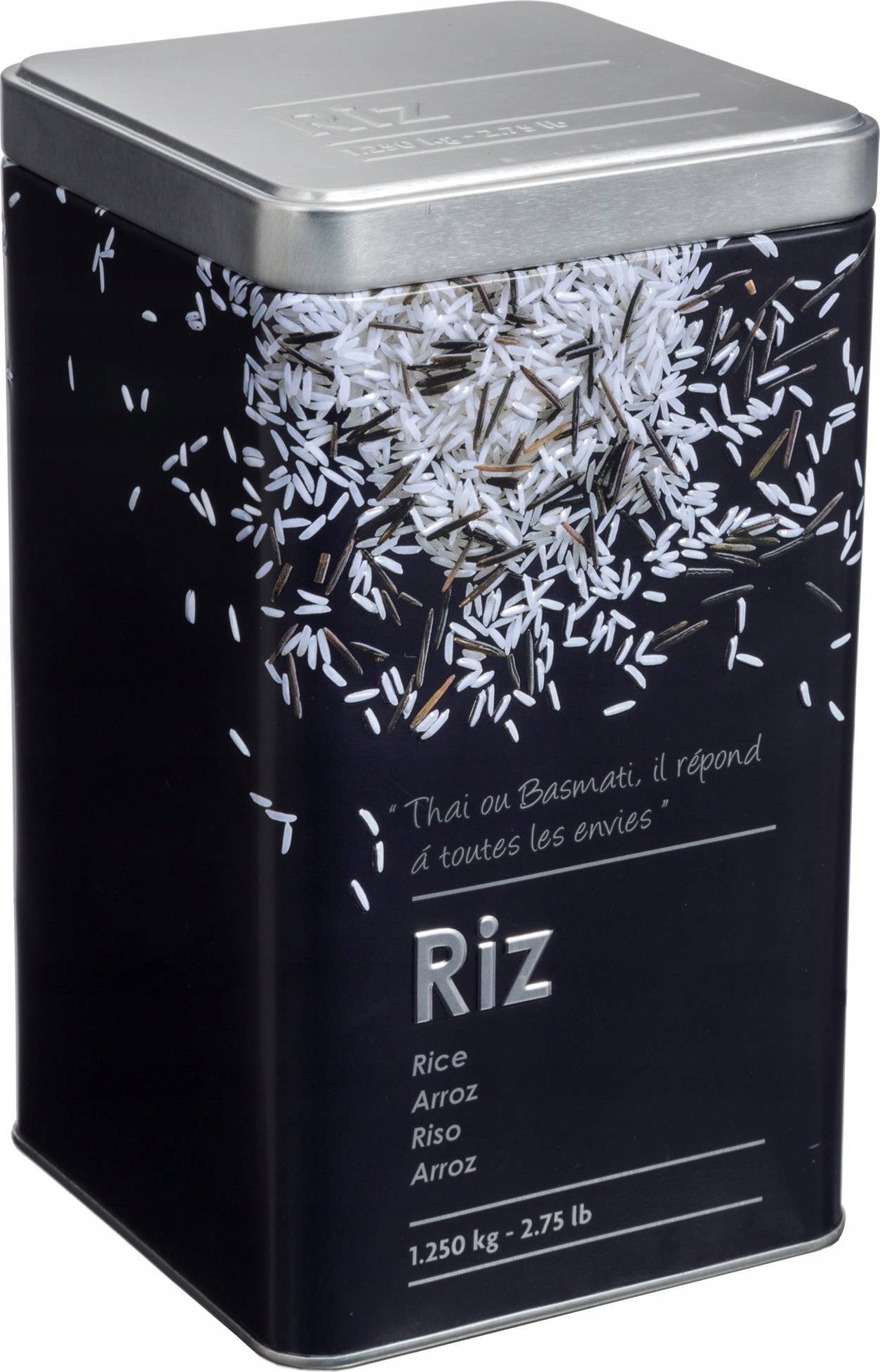 5five Pojemnik na ryż, 1,25 kg, metal, czarny