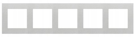 Simon 55 Ramka 5-krotna LINE Aluminium mat TR5/143