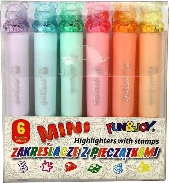 Zakreślacze mini 6 kolorów