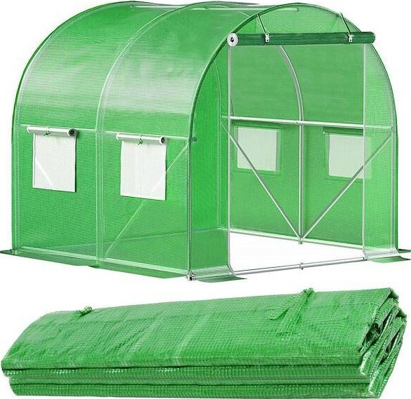 Springos Folia na tunel ogrodowy 2x2x2 m zapasowe poszycie na szklarnię UV-4 140gs/m zielone UNIWERSALNY