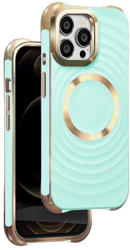 Nakładka Circle Glam Mag do iPhone 12 / 12 Pro 6,1" miętowa