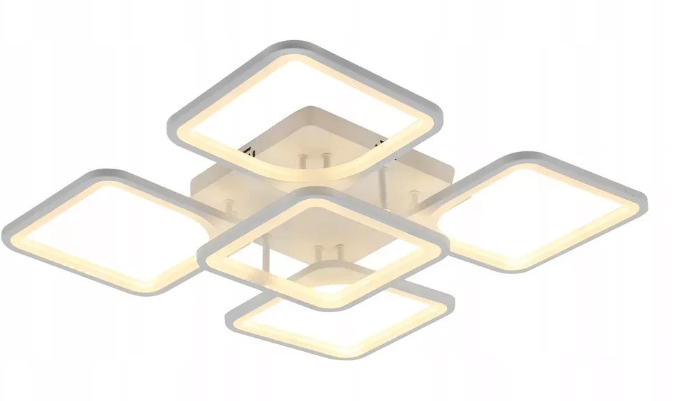 Żyrandol LED Kwadrat Plafon Lampa Sufitowa Biała