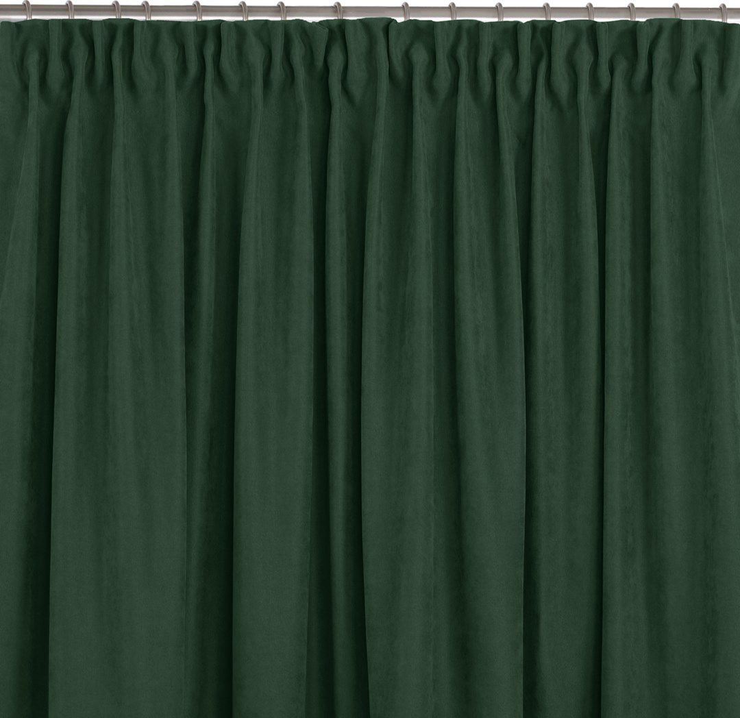 Homede Zasłona MILANA butelkowa zieleń szenila 280x270 HOMEDE