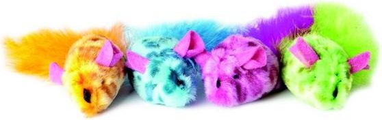 Dingo zabawka dla kota myszki 2 szt. różowa+niebieska - 21247