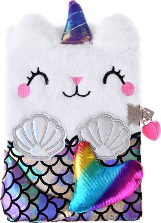 Jokomisiada Notes sekretny pamiętnik na kluczyk Kotek Jednorożec Syrenka ZA4821