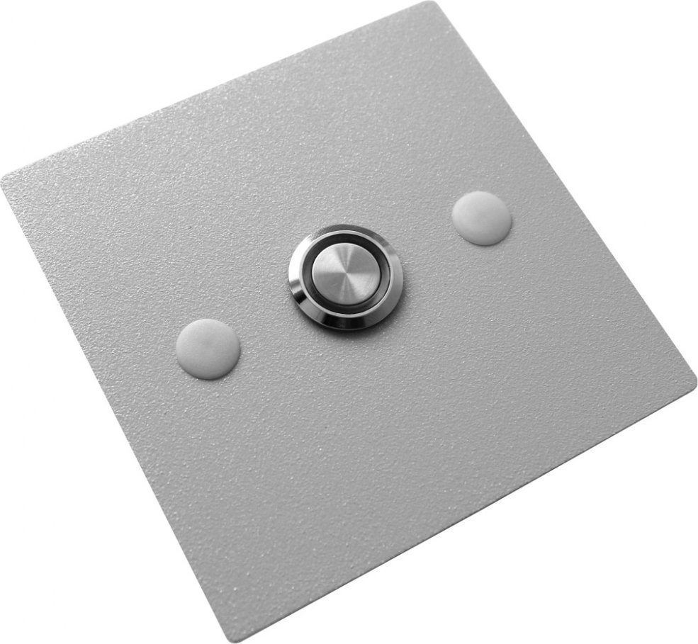 MT3CH Przycisk dzwonka do domofonu wyjścia wejścia furtki bramy drzwi Stal LED 9/12/24/230V 10x10 kwadrat srebrny