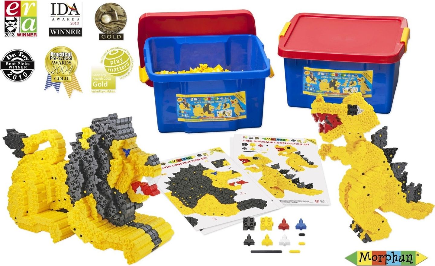 Morphun Morphun Lew i T-Rex 2374 el. - Klocki konstrukcyjne