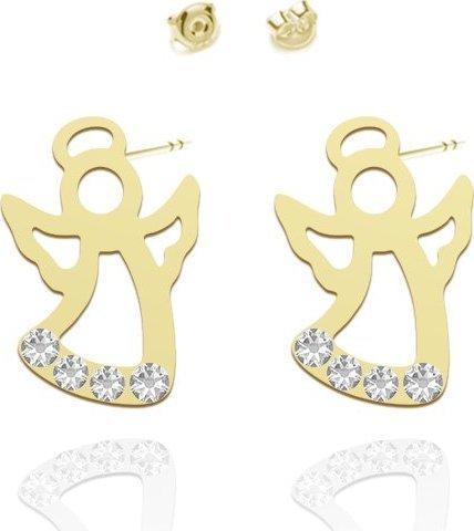 Radziszewska Jewellery Kolczyki Pozłacane z Aniołem