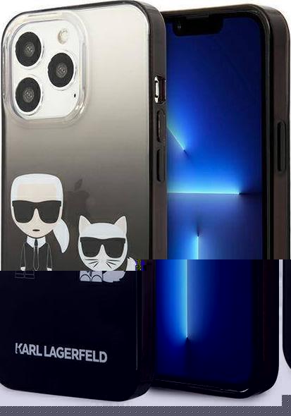 Karl Lagerfeld Karl Lagerfeld KLHCP13LTGKCK iPhone 13 Pro / 13 6,1" hardcase czarny/black Gradient Ikonik Karl & Choupette