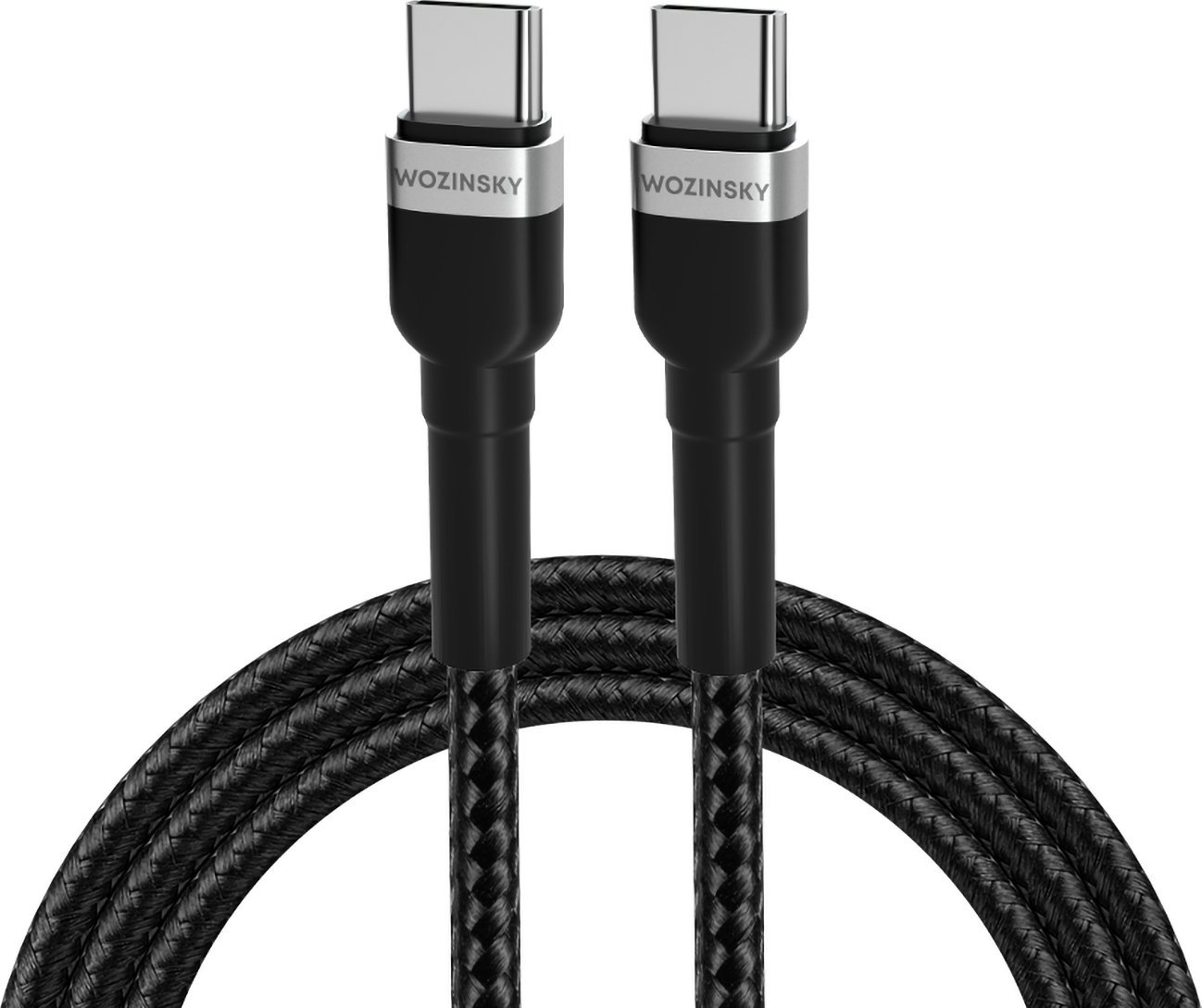 Kabel USB Wozinsky USB-C - USB-C 1 m Czarny (5907769308734)