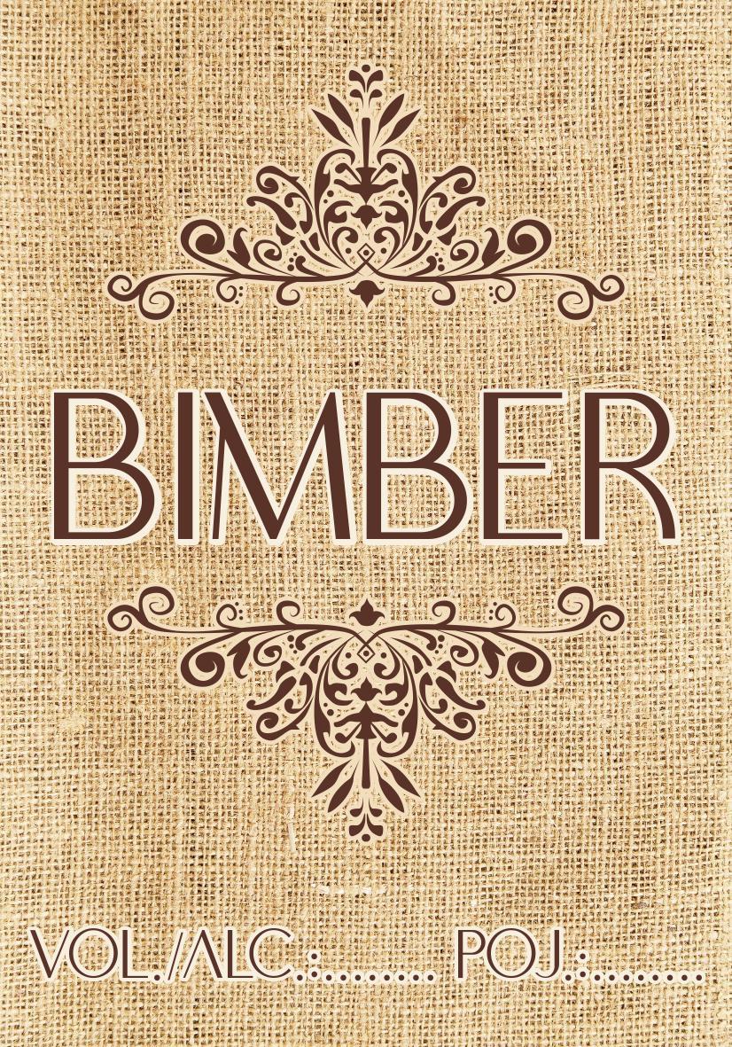 Drukant Arkusz 8 szt. etykiet na bimber Naklejki retro z grafiką z ornamentem 10cm