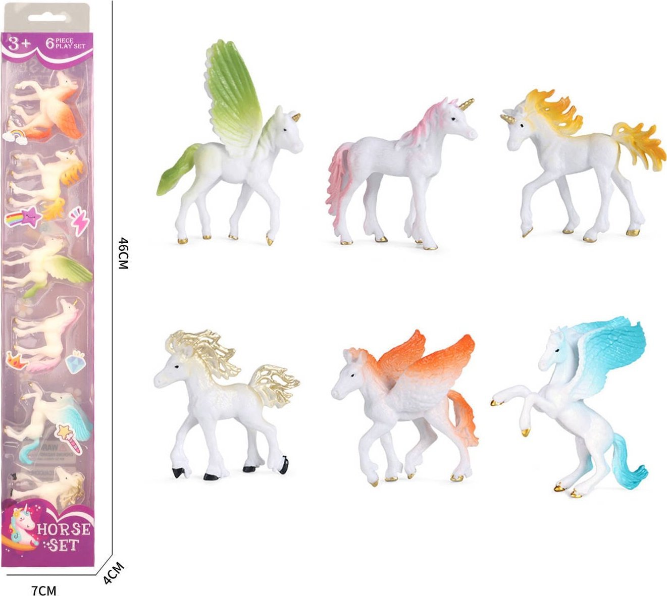Figurka Trifox JEDNOROŻCE PEGAZY KONIE 6 SZTUK