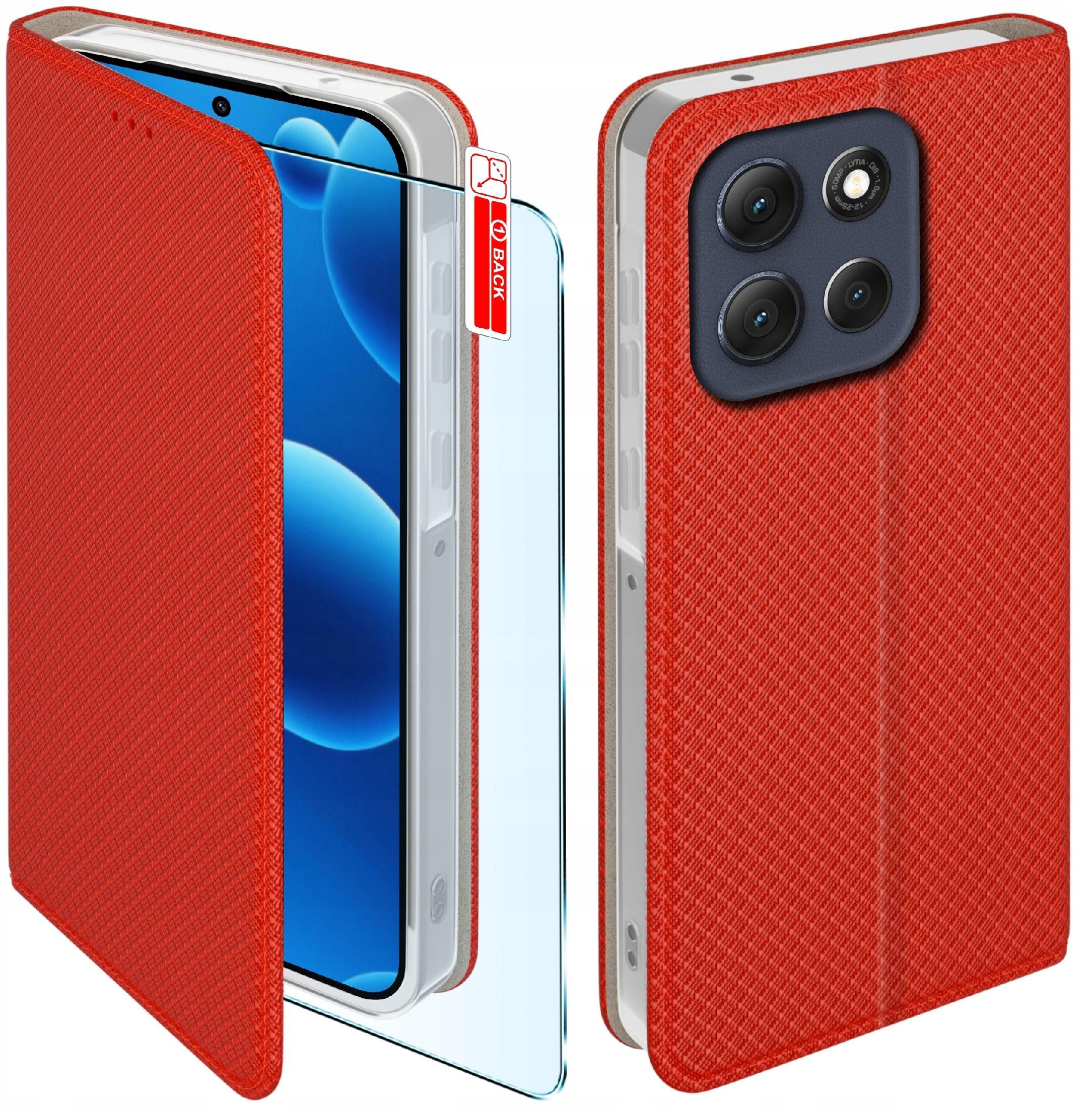 Etui z klapką do Motorola G86 | G86 Power Zamykane Futerał +Szkło 9H