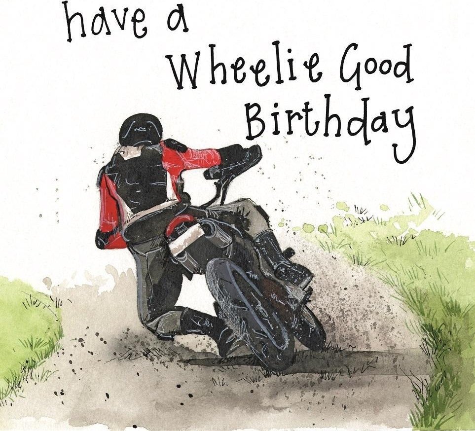 Karnet Urodziny S475 Motocyklista