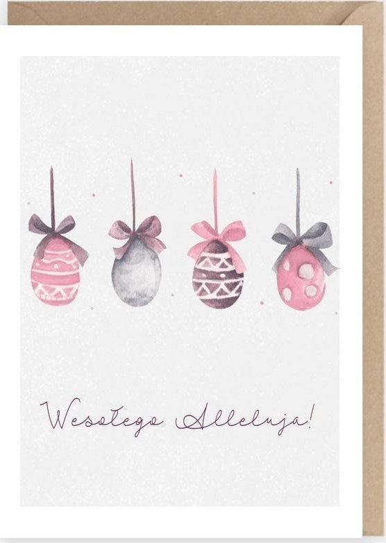 Cardie Kartka okolicznościowa Cztery pisanki, eko K094