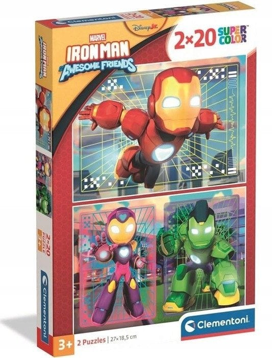 CLE puzzle 2x20 SuperKolor IronMan_..Friends 24828