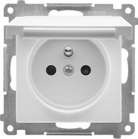 Kontakt-Simon Gniazdo wtyczkowe Kontakt-Simon 55 TGZ1BCUZ.01/111 do wersji IP44 bez uszczelki moduł 16 A, 250V~, szybkozłącza biały mat