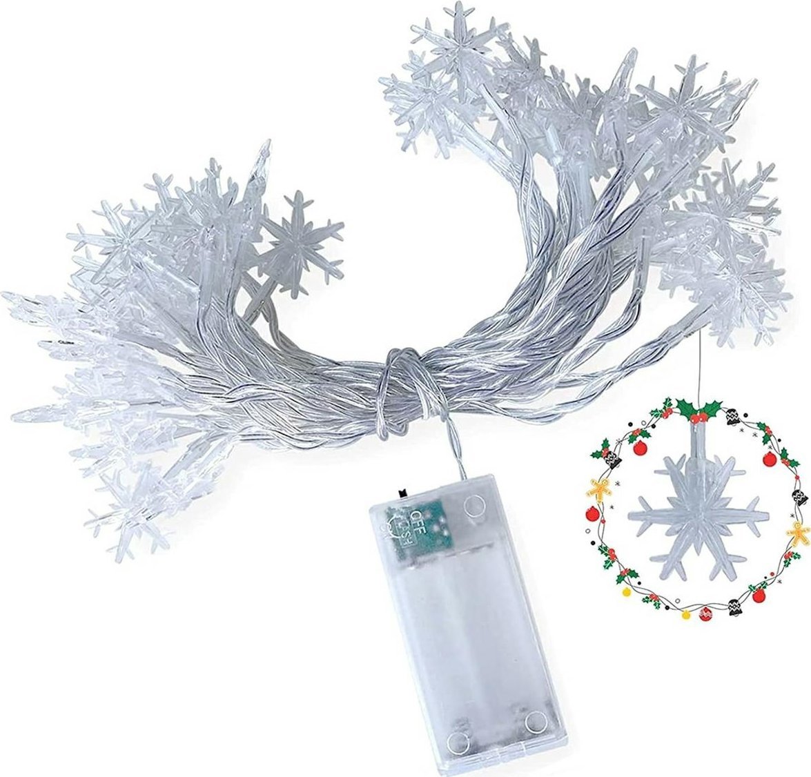 Lampki choinkowe ATL DA324 Lampki choinkowe led 3m płatki