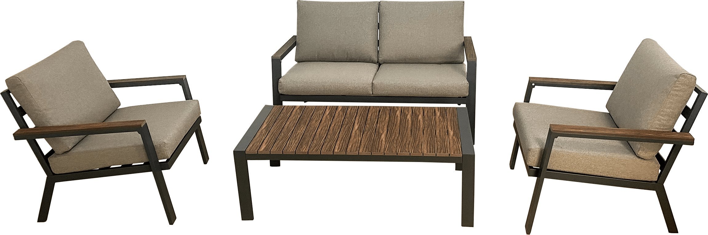 kontrast Zestaw mebli ogrodowych premium BALI PRO 4 części taupe