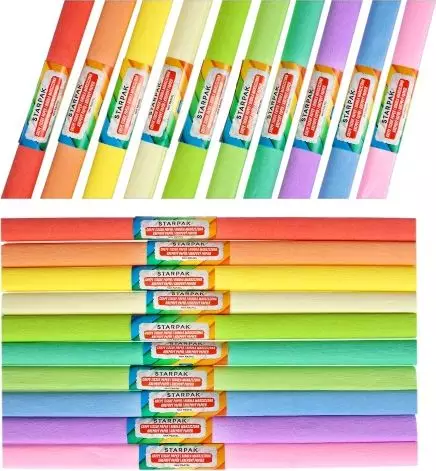 Starpak BIBUŁA MARSZCZONA 50X200CM MIX PASTEL 10 SZTUK