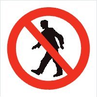 TD Systems GA002 Zakaz przejścia. 210 x 210