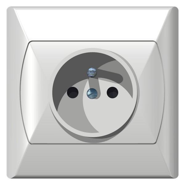 Ospel Gniazdko pojedyncze z uziemieniem AKCENT GP-1AZ/00