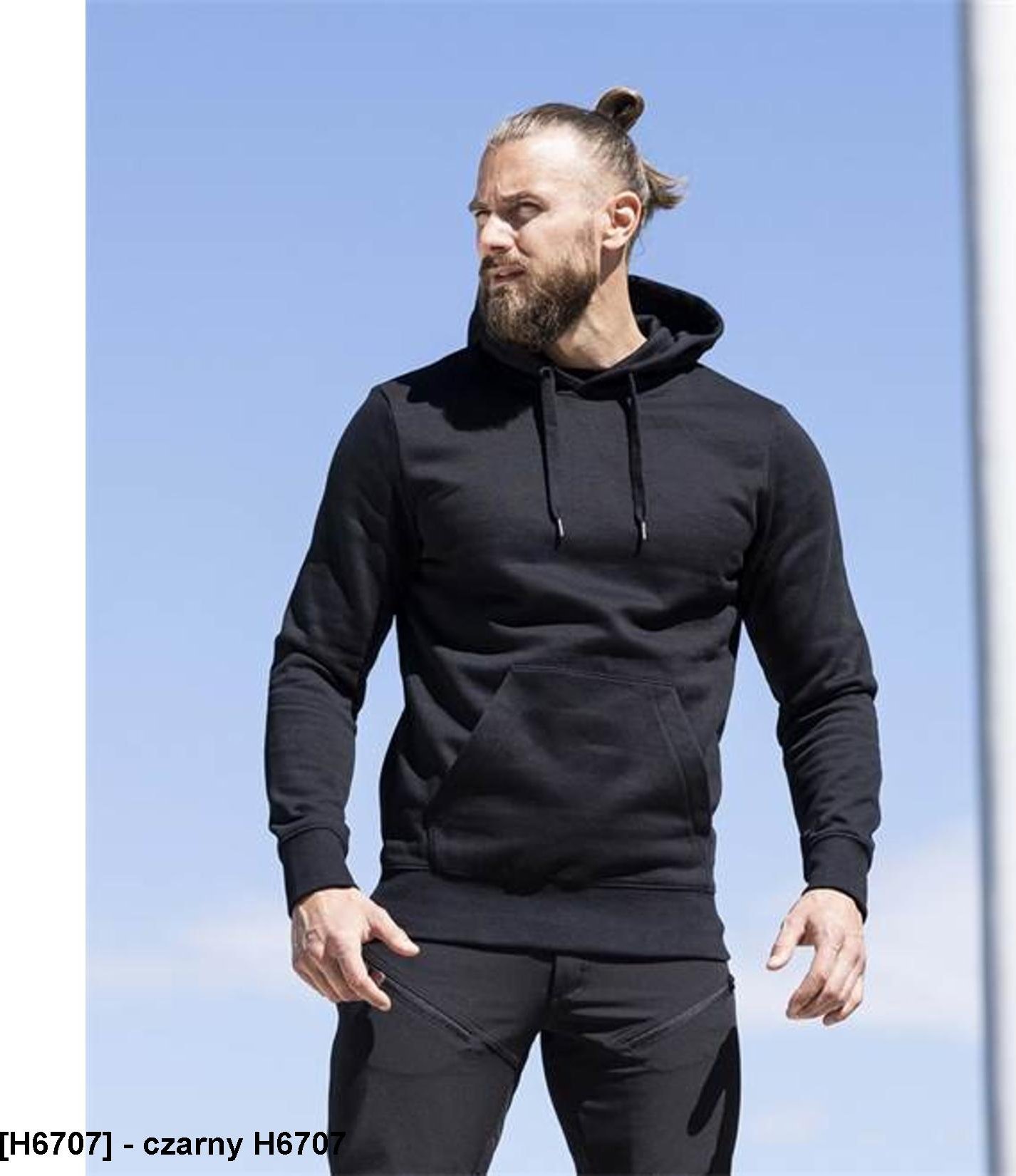 Ardon ARDON RIVARY - Męska bluza kangurek elastyczny śćiągacz pa i rękawy 65 % bawełna, 35 % poliester, 320 g/m2 - czarny H6707 5XL