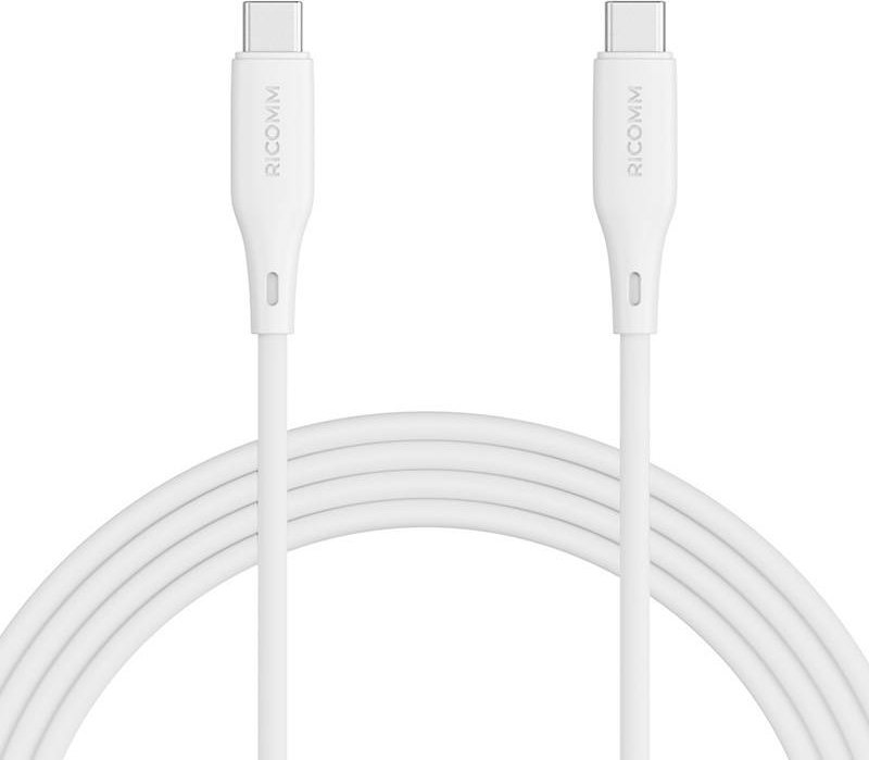 Kabel USB Ricomm USB-C - USB-C 2.1 m Biały (RLS307CCW)